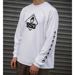 BSD Roastin L/S Shirt, White, Large